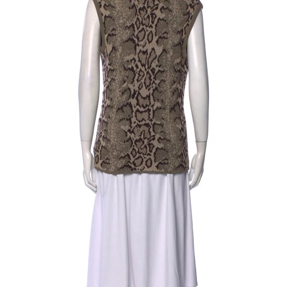 VALENTINO Animal Print V-Neck Sweater - Picture 3 of 3